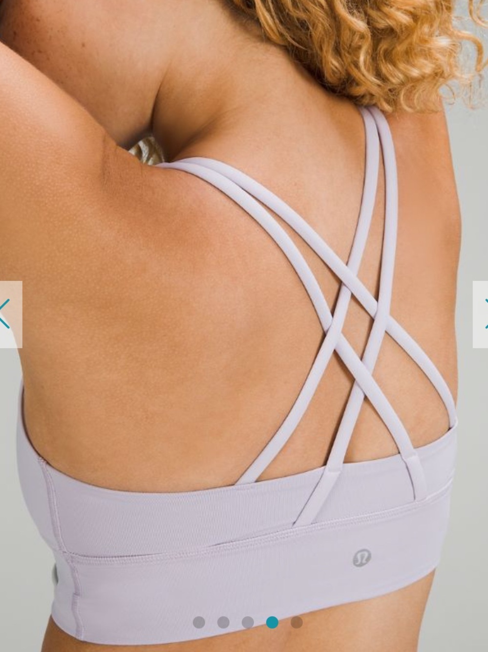 Lululemon Energy Longline Bra in Faint Lavender